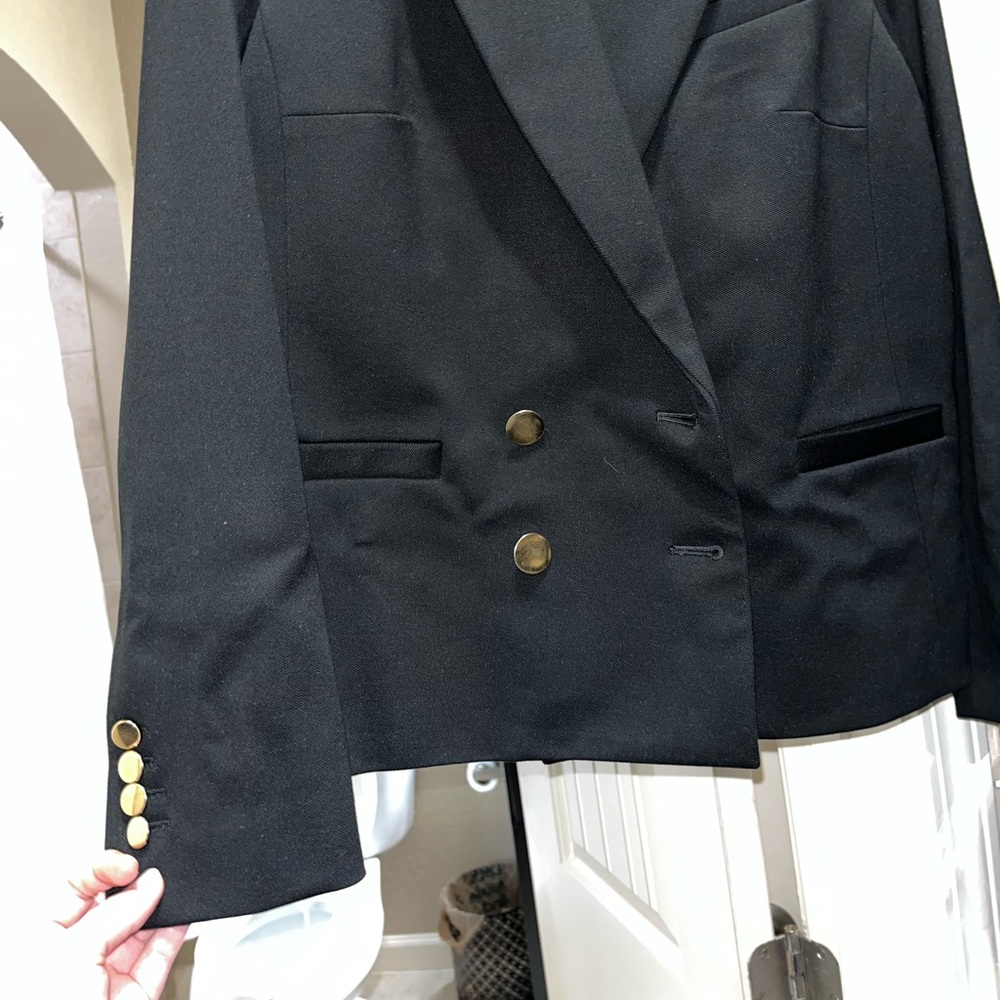 EXPRESS never worn, tag still on, gold, button down, long sleeve, black blazer!